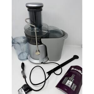 Breville Juice Fountain Plus Juicer JE98XL Silver Measuring Pitcher Works Great